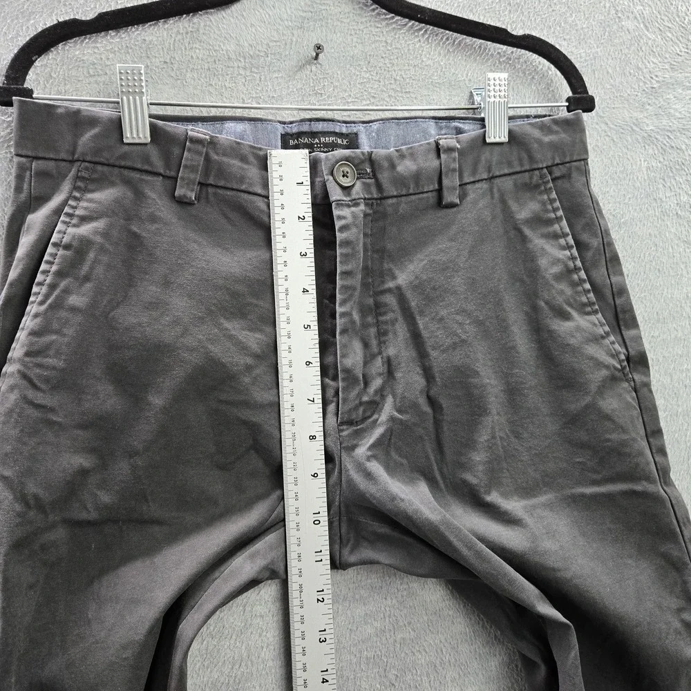 Banana Republic Men Pants 32X32 Gray Chino Fulton Skinny Button 30